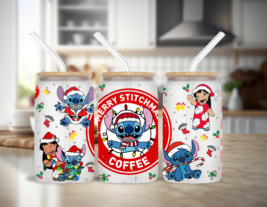 Christmas Coffee Glass Cup