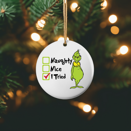 Naughty Grinch Ornament