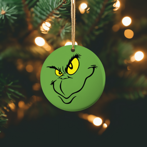 Smirking Grinch Ornament