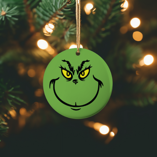 Smirking Grinch Ornament