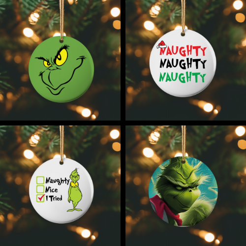 Grinch Ornament 4pk