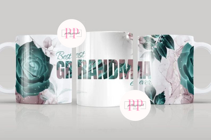 BEST GRANDMA MUG- Green