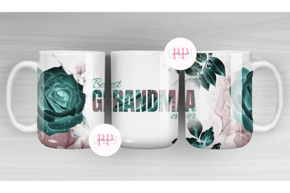 BEST GRANDMA MUG- Green