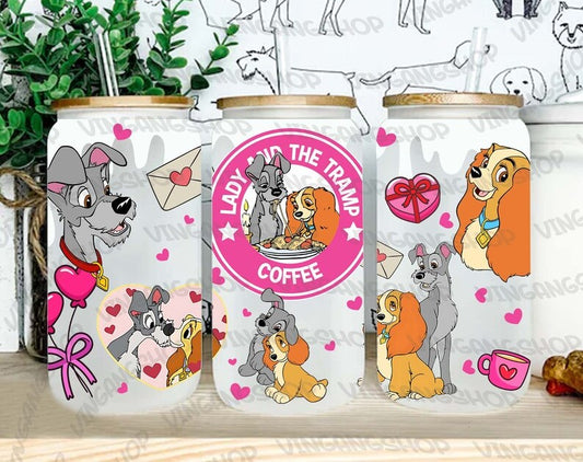 LADY & THE TRAMP GLASS CUP