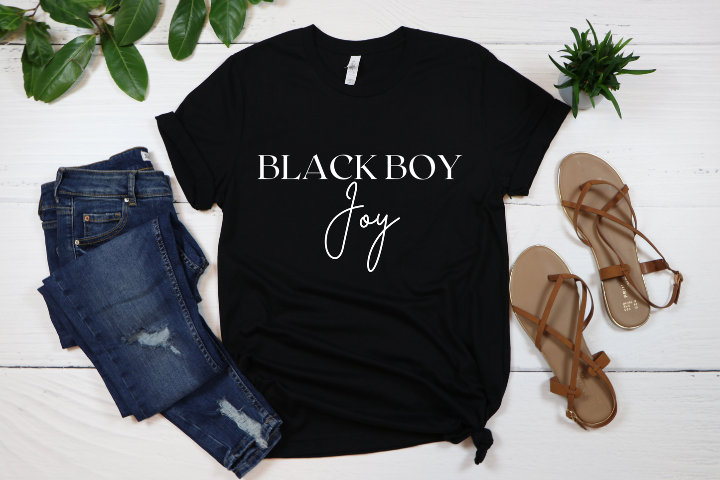 BLACK BOY JOY TSHIRT PRETTYPRESSED