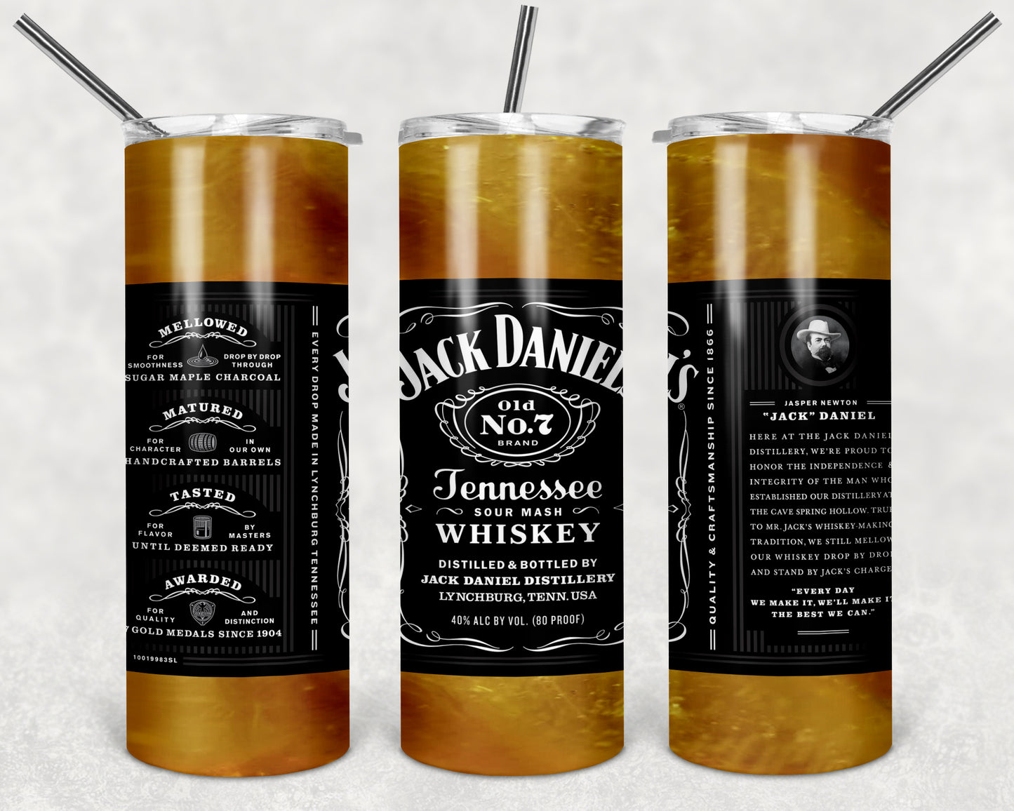 Jack Daniels Skinny Tumbler (4 STYLES)